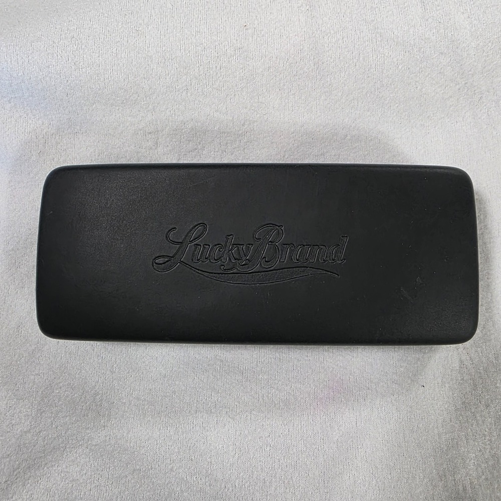 Lucky Brand Sunglasses Hard Case Black Clamshell 6.5"
